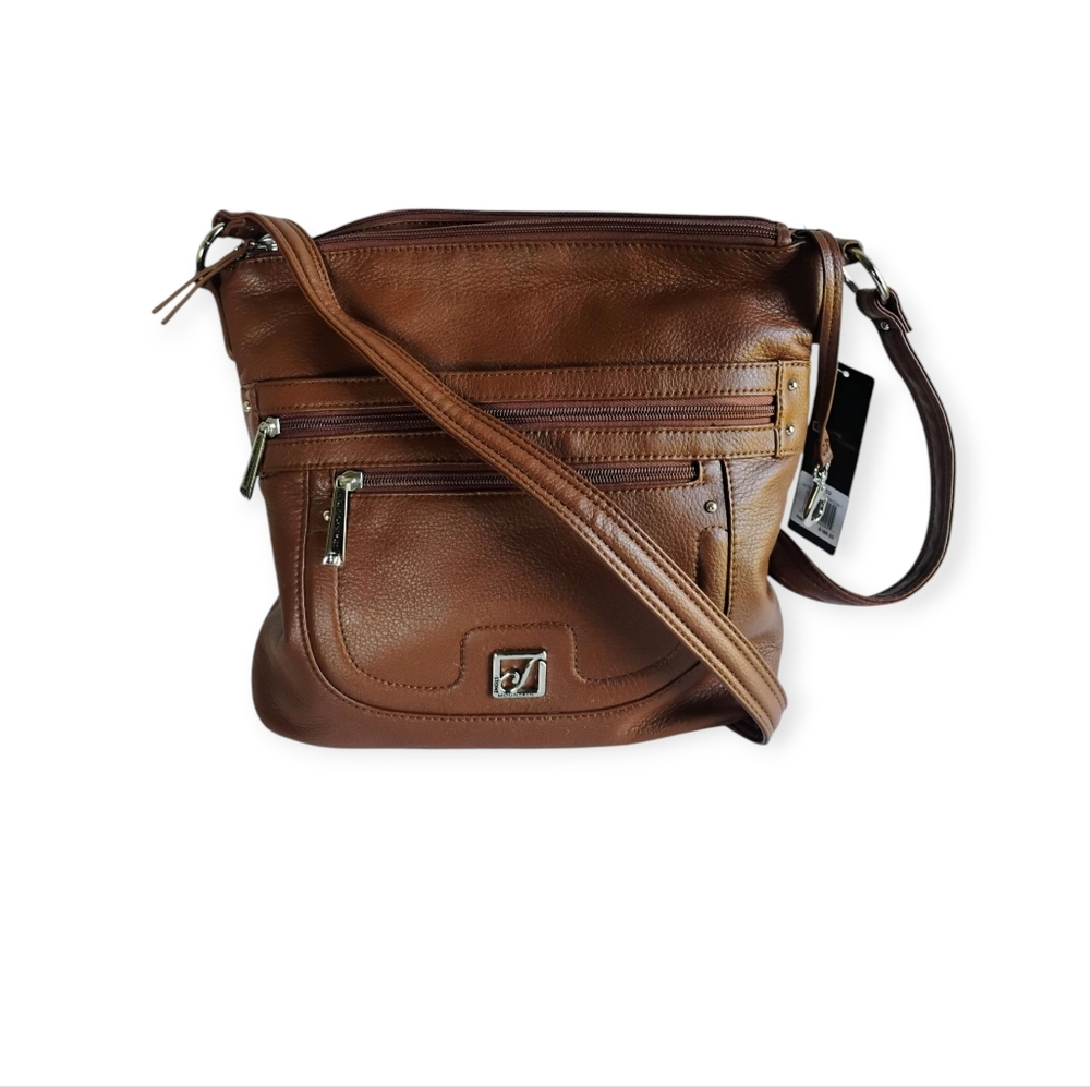 Stone Mountain Nutmeg Frisco Tan Vegan Leather Crossbody Bag